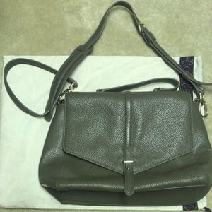 Tory Burch grey messenger bag